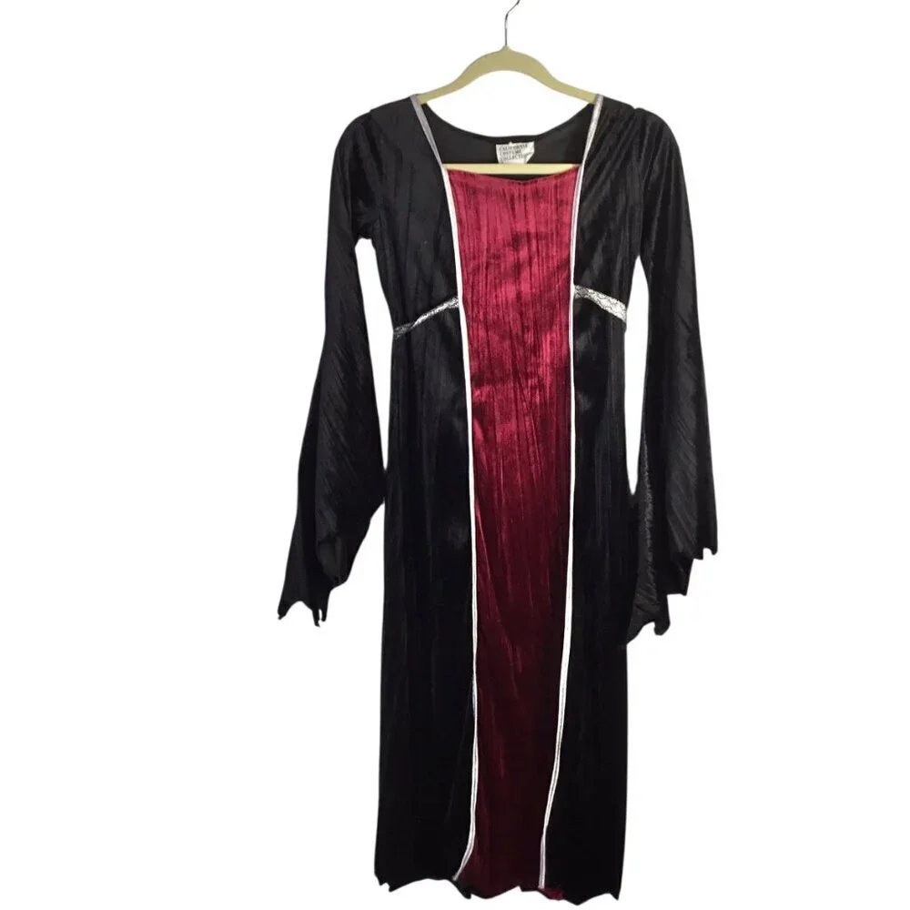 California Costumes Vampire Girl Halloween Costume Black Velvet Dress Child Med